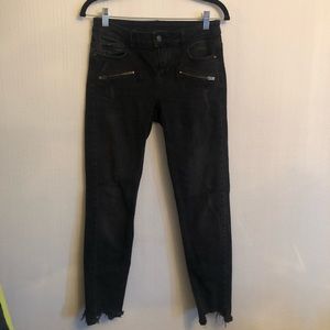 ZARA ZIPPER BLACK DENIM JEANS